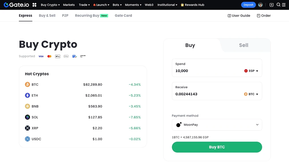 Gate.io。